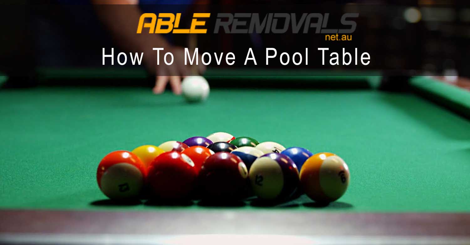 How To Move A Pool Table